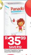Panado Paediatric Syrup-100ml Each