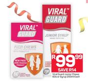 Viral Guard Junior Chews 60's Or Syrup 200ml-Each