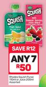 Rhodes Squish Puree 110ml Or Juice 200ml-For Any 7