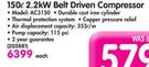 Ryobi 150Ltr 2.2kW Belt Driven Compressor AC3150