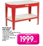 Ryobi Work Bench with Shelf RWB-1200