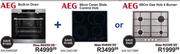 AEG Built In Oven S/N 64862Bf + AEG 60cm Ceran Slide Control Hob Or AEG 60cm Gas Hob 4 Burner