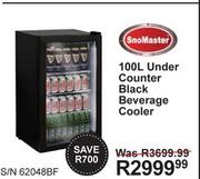 Snomaster 100Ltr Under Counter Black Beverage Cooler S/N62048BF