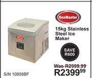 Snomaster 15 Kg Stainless Steel Ice maker S/N 10958BF