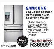 Samsung 632Ltr French Door Refrigerator With Sparkling Water S/N 50739BF
