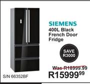 Siemens 400Ltr Black French Door Fridge S/N 66352BF