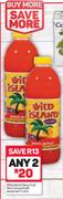 Wild Island Dairy Fruit Mix Concentrate-2x1Ltr
