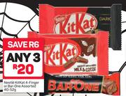 Nestle KitKat 4 Finger Or Bar One-3x40/52g