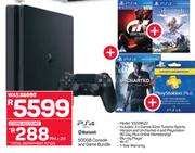 PS4 Bluetooth 500GB Console And Game Bundle