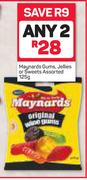 Maynards Gums, Jellies Or Sweets-2x125g