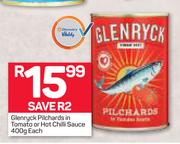 Glenruck Pilchards In Tomato Or Hot Chilli Sauce-400g Each