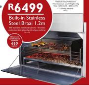 Built-In 1.2m Stainless Steel Braai