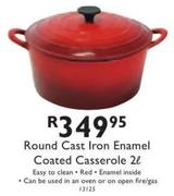 Round Cast Iron Enamel Coated Casserole-2L