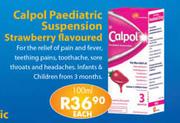 Calpol Paediatric Suspension Strawberry Flavoured-100ml