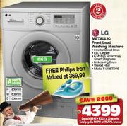 LG 8kg Metallic Front Load Washing Machine F12B8TDP5