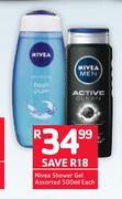 Nivea Shower Gel Assorted-500ml Each