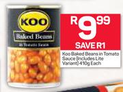 Koo Baked Beans In Tomato Sauce (Includes Lite Variant)-410g Each