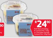 PnP Malva Pudding & Custard Pot-120g Or Chocolate Sponge Custard Pot-140g Each