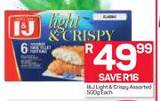 I&J Light & Crispy Assorted-500g Each
