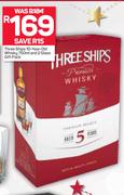 Three Ships 10 Year Old Whisky-750ml & 2 Glass Gift Pack