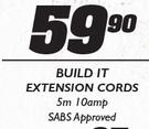 Build It Extension Cords 5m 10amp