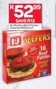I&J Beefers Beef Patties Assorted-800g Each