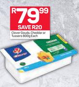 Clover Gouda, Cheddar Or Tussers-800g Each