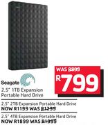 Seagate 2.5” 1TB Expansion Portable Hard Drive