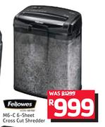 Fellowes M6-C 6-Sheet Cross Cut Shredder