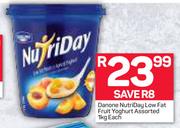 Danone Nutriday Low Fat Fruit Yoghurt-1Kg Each