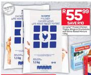 No Name Frozen Chicken Thighs, Wings Or Drumsticks With Brine-Based Mixture-1.5Kg