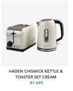 Haden Chiswick Kettle & Toaster Set (Cream)