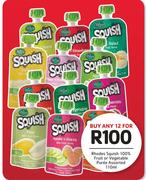 Rhodes Squish 100% Fruit Or Vegetable Puree Assorted-12 x 110ml