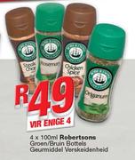Robertsons Groen/Bruin Bottles Geurmiddel Verskeidenheis-4x100ml