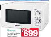 Hisense 20Ltr White Manual Microwave Oven H20MOWH