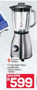 Russell Hobbs 1.7Ltr Satin Glass Jug Blender 1000W RHB315