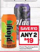 Power Play Energy Drink Assorted-2 x 440ml