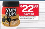 Yum Yum Peanut Butter Assorted-400g Each