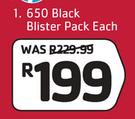 HP 650 Black Blister Pack-Each