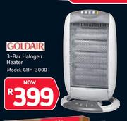 Goldair 3 Bar Halogen Heater GHH-3000