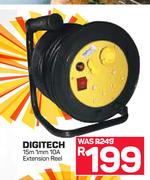 Digitech 15m 1mm 10A Extension Reel