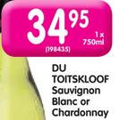 Du Toitskloof Sauvignon Blanc or Chardonnay-750ml