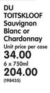 Du Toitskloof Sauvignon Blanc or Chardonnay-6 x 750ml