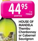 House of Mandela Thembu Chardonnay or Cabernet Sauvignon-750ml