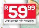 Lindt Lindor Milk Mint-87g