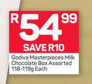 Godiva Masterpiece Milk Chocolate Box Assorted-118g/119g Each