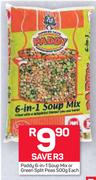 Paddy 6-In-1 Soup Mix Or Green Split Peas-500g Each