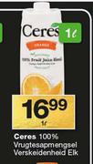 Ceres 100% Vrugtesapmengsel Verskeidenheid-1Ltr Elk