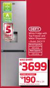 Defy 300Ltr White Fridge With Top Freezer & Water Dispenser DAC419