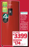 hisense 230lt fridge with water dispenser red h230rrewd